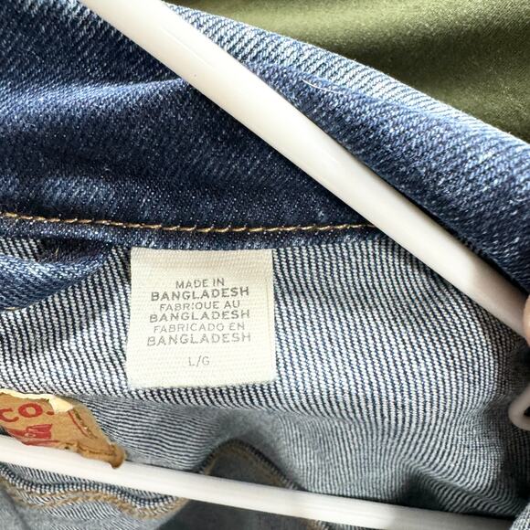 Levi’s Men's Trucker Denim Button Down Collared Jean Jacket Size Large - Picture 5 of 5